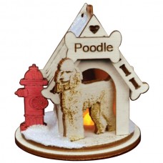 NEW - Ginger Cottages K9 Wooden Ornament - Poodle